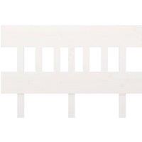 Berkfield Home Beautiful Bed Headboard White 123.5x3x81 cm Solid Wood Pine
