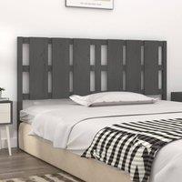 Berkfield Home Beautiful Bed Headboard Grey 165.5x4x100 cm Solid Wood Pine