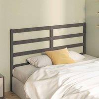 Berkfield Home Beautiful Bed Headboard Grey 146x4x100 cm Solid Wood Pine | Size: 146 x 4 x 100 cm
