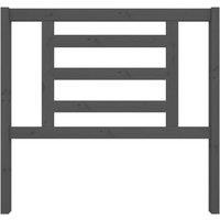 Berkfield Home Beautiful Bed Headboard Grey 106x4x100 cm Solid Wood Pine | Size: 106 x 4 x 100 cm