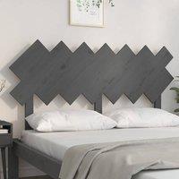 Berkfield Home Beautiful Bed Headboard Grey 151.5x3x81 cm Solid Wood Pine