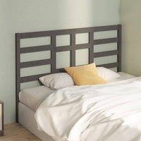Berkfield Home Beautiful Bed Headboard Grey 156x4x104 cm Solid Wood Pine | Size: 156 x 4 x 104 cm