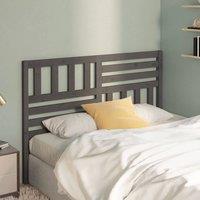Berkfield Home Beautiful Bed Headboard Grey 166x4x100 cm Solid Wood Pine | Size: 166 x 4 x 100 cm