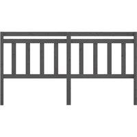 Berkfield Home Beautiful Bed Headboard Grey 186x4x100 cm Solid Wood Pine | Size: 186 x 4 x 100 cm