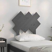 Berkfield Home Beautiful Bed Headboard Grey 72.5x3x81 cm Solid Wood Pine