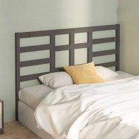 Berkfield Home Beautiful Bed Headboard Grey 166x4x104 cm Solid Wood Pine | Size: 166 x 4 x 104 cm