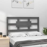 Berkfield Home Beautiful Bed Headboard Grey 95.5x4x100 cm Solid Wood Pine