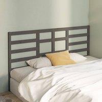 Berkfield Home Beautiful Bed Headboard Grey 186x4x104 cm Solid Wood Pine | Size: 186 x 4 x 104 cm