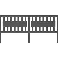 Berkfield Home Beautiful Bed Headboard Grey 205.5x4x100 cm Solid Wood Pine