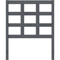 Berkfield Home Beautiful Bed Headboard Grey 80.5x4x100 cm Solid Wood Pine