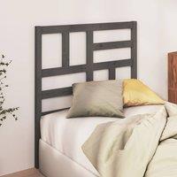 Berkfield Home Beautiful Bed Headboard Grey 81x4x104 cm Solid Wood Pine | Size: 81 x 4 x 104 cm