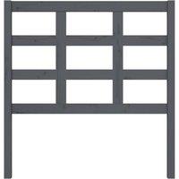 Berkfield Home Beautiful Bed Headboard Grey 95.5x4x100 cm Solid Wood Pine