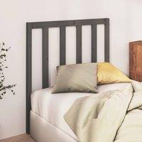 Berkfield Home Beautiful Bed Headboard Grey 96x4x100 cm Solid Wood Pine | Size: 96 x 4 x 100 cm
