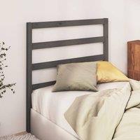 Berkfield Home Beautiful Bed Headboard Grey 95x4x100 cm Solid Wood Pine | Size: 95 x 4 x 100 cm