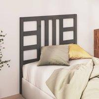 Berkfield Home Beautiful Bed Headboard Grey 96x4x100 cm Solid Wood Pine | Size: 96 x 4 x 100 cm