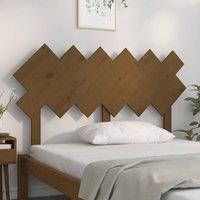 Berkfield Home Beautiful Bed Headboard Honey Brown 132x3x81 cm Solid Wood Pine | Size: 132 x 3 x 81 cm