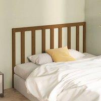 Berkfield Home Beautiful Bed Headboard Honey Brown 126x4x100 cm Solid Wood Pine | Size: 126 x 4 x 100 cm
