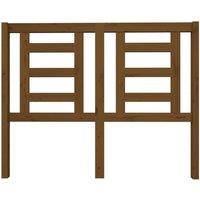 Berkfield Home Beautiful Bed Headboard Honey Brown 126x4x100 cm Solid Wood Pine | Size: 126 x 4 x 100 cm