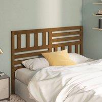 Berkfield Home Beautiful Bed Headboard Honey Brown 146x4x100 cm Solid Wood Pine | Size: 146 x 4 x 100 cm