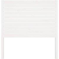 Berkfield Home Beautiful Bed Headboard White 81x4x100 cm Solid Wood Pine | Size: 81 x 4 x 100 cm