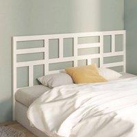 Berkfield Home Beautiful Bed Headboard White 206x4x104 cm Solid Wood Pine | Size: 206 x 4 x 104 cm