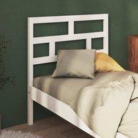 Berkfield Home Beautiful Bed Headboard White 96x4x100 cm Solid Wood Pine | Size: 96 x 4 x 100 cm
