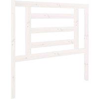 Berkfield Home Beautiful Bed Headboard White 96x4x100 cm Solid Wood Pine | Size: 96 x 4 x 100 cm