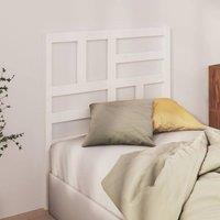 Berkfield Home Beautiful Bed Headboard White 81x4x104 cm Solid Wood Pine | Size: 81 x 4 x 104 cm
