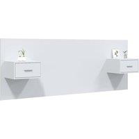 Berkfield Home Classic Bed Headboard with Cabinets White Engineered Wood