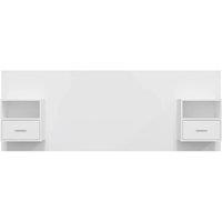 Berkfield Home Classic Bed Headboard with Cabinets White Engineered Wood