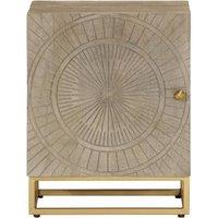 Berkfield Home Beautiful Bedside Cabinet 40x30x50 cm Solid Wood Mango & Iron in Brown | Size: 40 x 30 x 50 cm