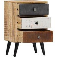 Berkfield Home Beautiful Bedside Cabinet 40x30x60 cm Solid Mango Wood in Brown | Size: 40 x 30 x 60 cm