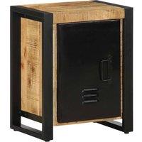 Berkfield Home Beautiful Bedside Cabinet 40x30x51 cm Solid Rough Wood Mango in Brown | Size: 40 x 30 x 51 cm