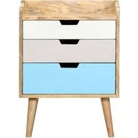 Berkfield Home Beautiful Bedside Cabinet 47x35x63 cm Solid Mango Wood | Size: 47 x 35 x 63 cm
