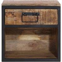 Berkfield Home Beautiful Bedside Cabinet 40x35x40 cm Solid Wood Mango in Brown | Size: 40 x 35 x 40 cm