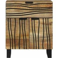 Berkfield Home Stylish Bedside Cabinet 50x33x60 cm Solid Wood Mango in Brown | Size: 50 x 33 x 60 cm