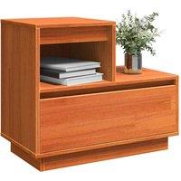 Berkfield Home Modern Bedside Cabinet 2 pcs Wax brown 60 x 34 x 51 cm Solid pinewood