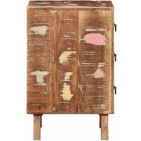 Berkfield Home Stylish Bedside Cabinet 2 pcs 37x32x50 cm Solid Wood Reclaimed | Size: 37 x 32 x 50 cm