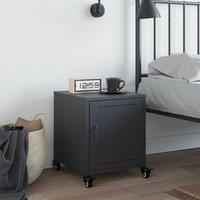 Berkfield Home Stylish Bedside Cabinet Anthracite 36x39x43.5 cm Steel in Charcoal