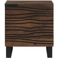 Berkfield Home Modern Bedside Cabinet 40 x 33.5 x 46 cm - Solid Mango Wood in Brown