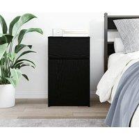 Berkfield Home Durable Bedside Cabinet Black 39x35x65 cm Engineered Wood | Size: 39 x 35 x 65 cm