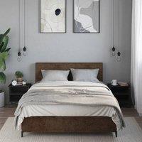 Berkfield Home Decorative Bedside Cabinet Black 2 pcs 40x30x40 cm Engineered Wood | Size: 40 x 30 x 40 cm