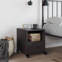 Berkfield Home Stylish Bedside Cabinet Black 36x39x43.5 cm Steel