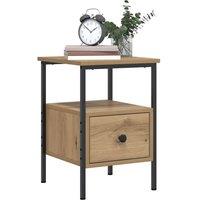 Berkfield Home Durable Bedside Cabinet Artisan Oak 34x36x50 cm Engineered Wood in Brown | Size: 34 x 36 x 50 cm