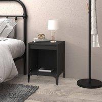 Berkfield Home Elegant Bedside Cabinet Black 40x35x50 cm | Size: 40 x 35 x 50 cm