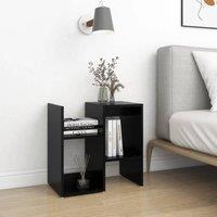 Berkfield Home Elegant Bedside Cabinet Black 50x30x51.5 cm Engineered Wood