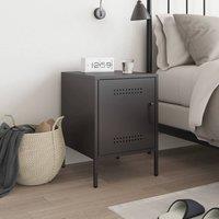 Berkfield Home Durable Bedside Cabinet Black 36x39x50.5 cm Steel