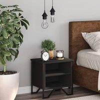 Berkfield Home Elegant Bedside Cabinet Black 40x30x40 cm Engineered Wood | Size: 40 x 30 x 40 cm