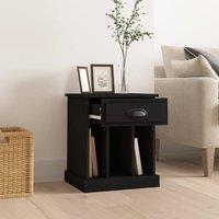 Berkfield Home Elegant Bedside Cabinet Black 43x36x50 cm | Size: 43 x 36 x 50 cm