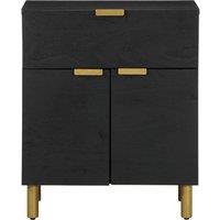 Berkfield Home Classic Bedside Cabinet Black 50x33x60 cm Engineered Wood | Size: 50 x 33 x 60 cm